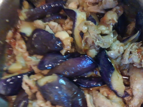 なすと豚のおろし炒め